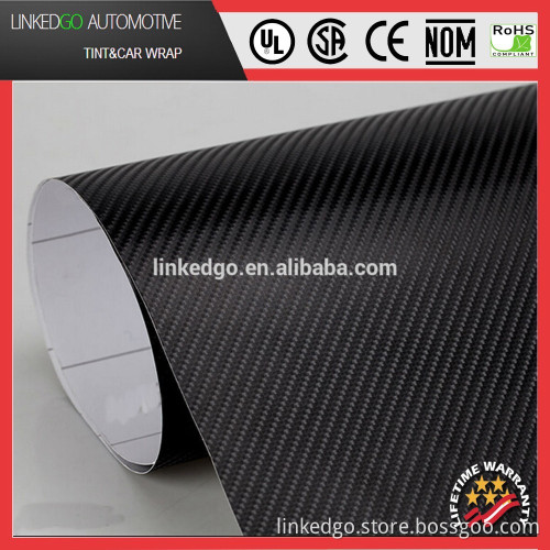 Fantastic Car Cover 1.52*30M Air Bubble Free Black Carbon fiber